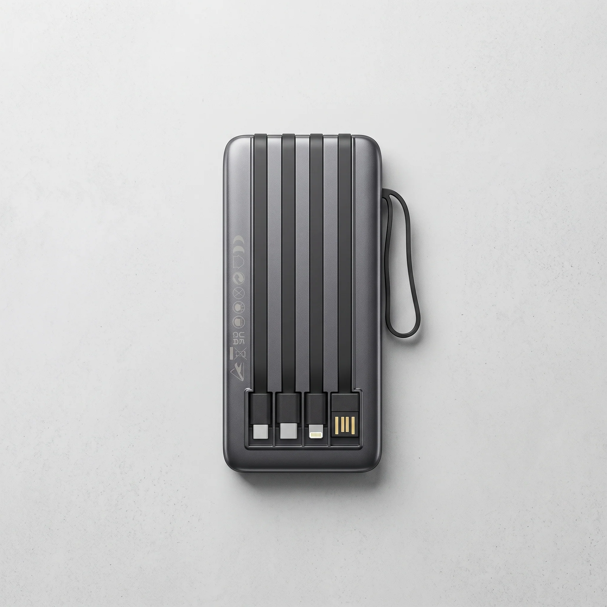 10000mAh Fast Charging Power Bank with Built-in Cables | Universal Portable Charger - Image 4