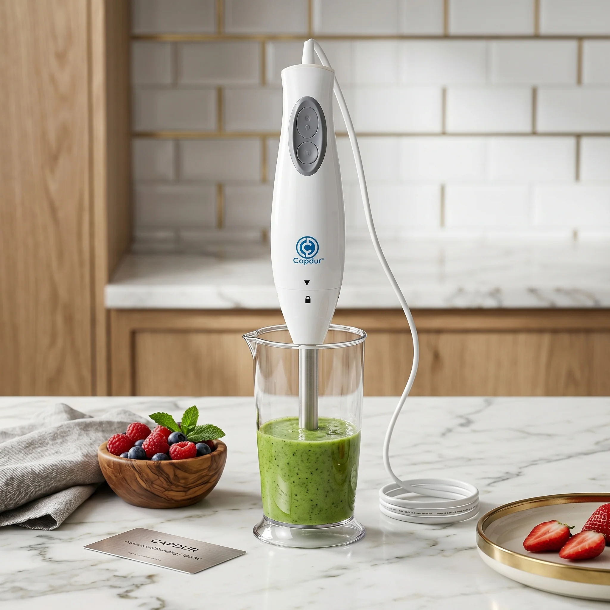 2-in-1 Hand Blender 300W – Powerful Mixer with Measuring Cup - Image 4