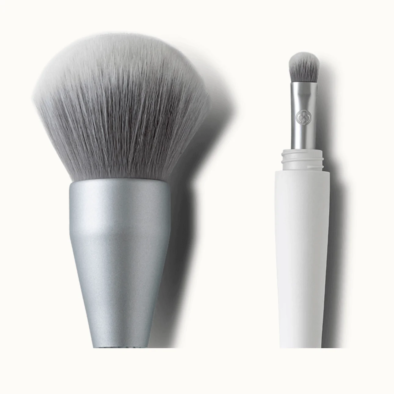 2-in-1 Makeup Brush Set - 2 Pieces for Face & Eyes - Image 2