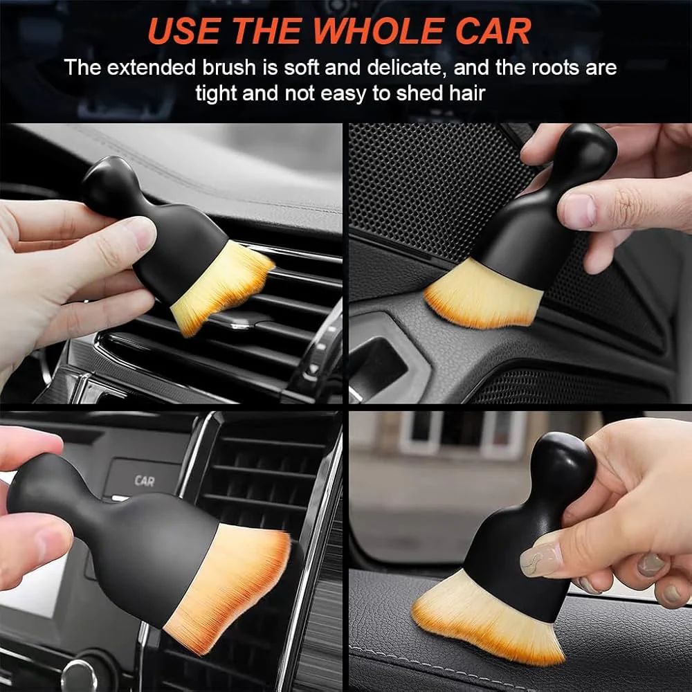 2 Pack Car Detailing Brush, Car Brush for Detailing Interior Soft Bristles - Image 5
