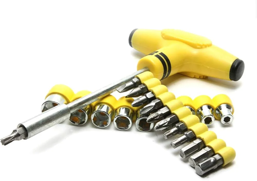 24 in 1 Socket and Bits Tool Set - Yellow Color - Image 5