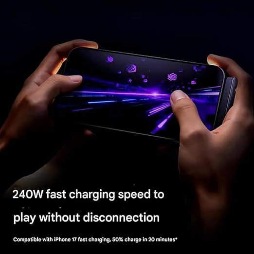 240W 2-in-1 C to C Charging Cable with Phone Stand 1.5m length - Image 3