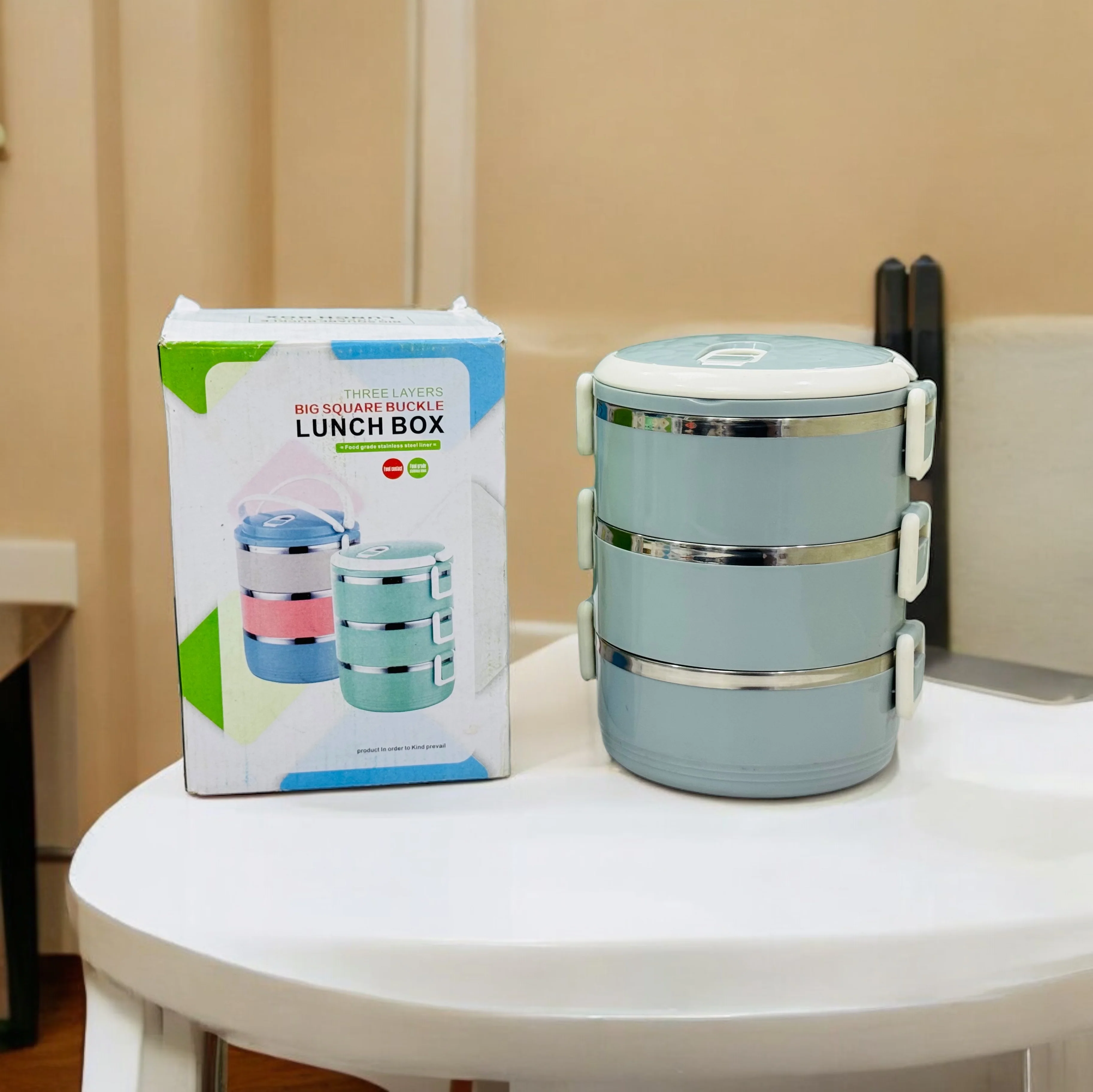 3-Layer Insulated Lunch Box For Boys – Stainless Steel & Durable - Image 8