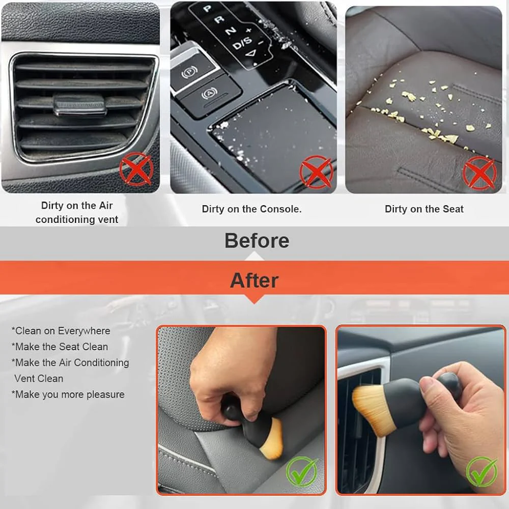 4 Pack Car Detailing Brush, Car Brush for Detailing Interior Soft Bristles - Image 6