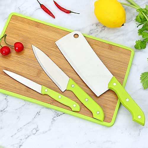 5-Piece Stainless Steel Kitchen Knife Set with Cutting Board - Image 5