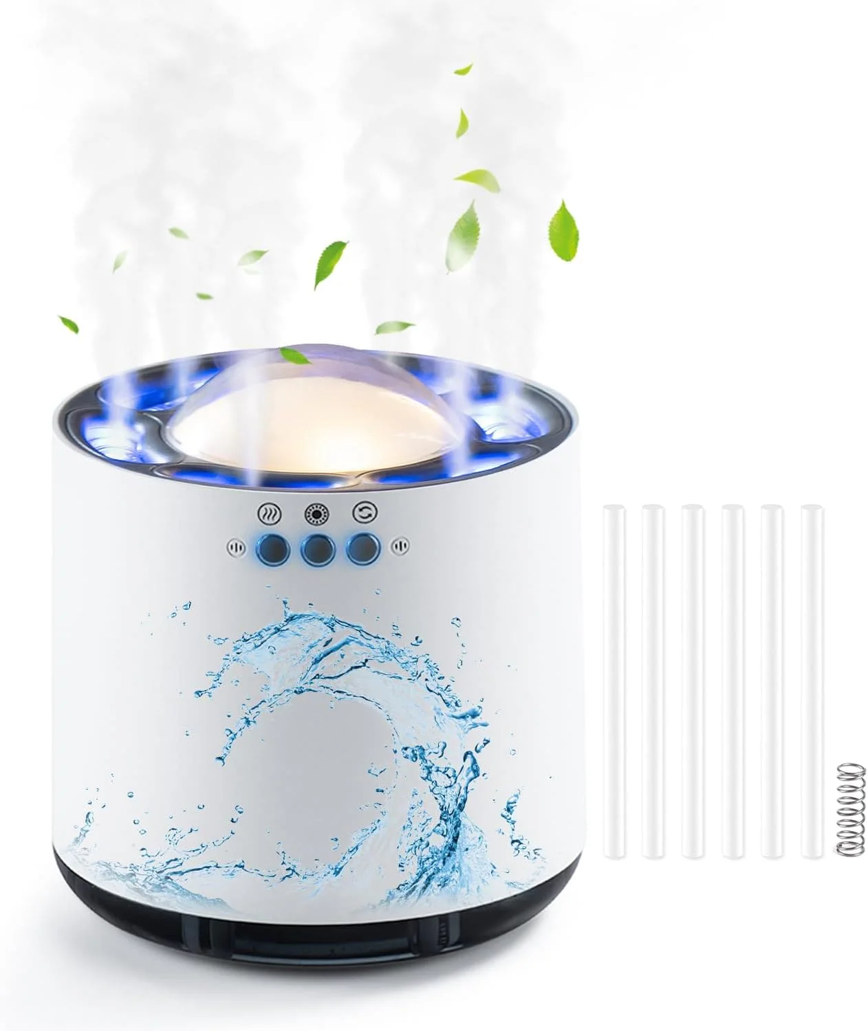 6 Nozzle Dynamic Humidifier, Mist Air Humidifier with Colorful LED Light, Home RGB Led Light Aroma Diffuser - Image 4