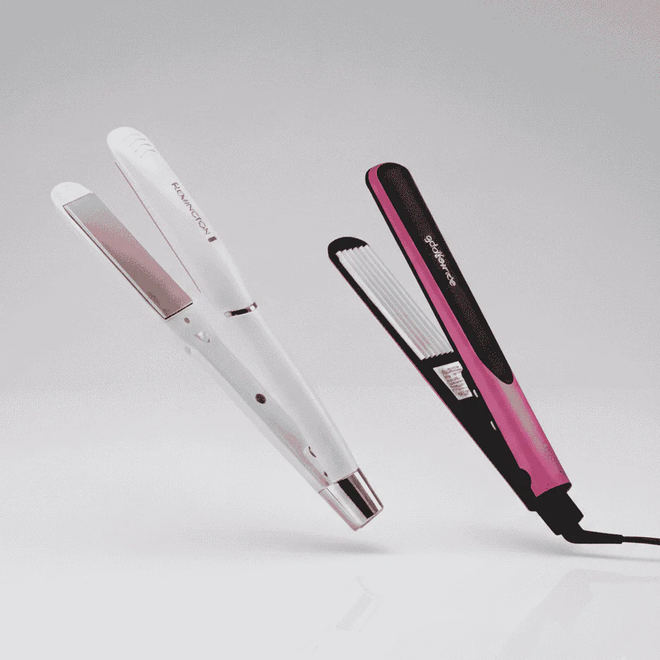 Basnono Corn Hair Iron ST3306 + Remington Hair Straightener 750°F - Styling Combo Deal