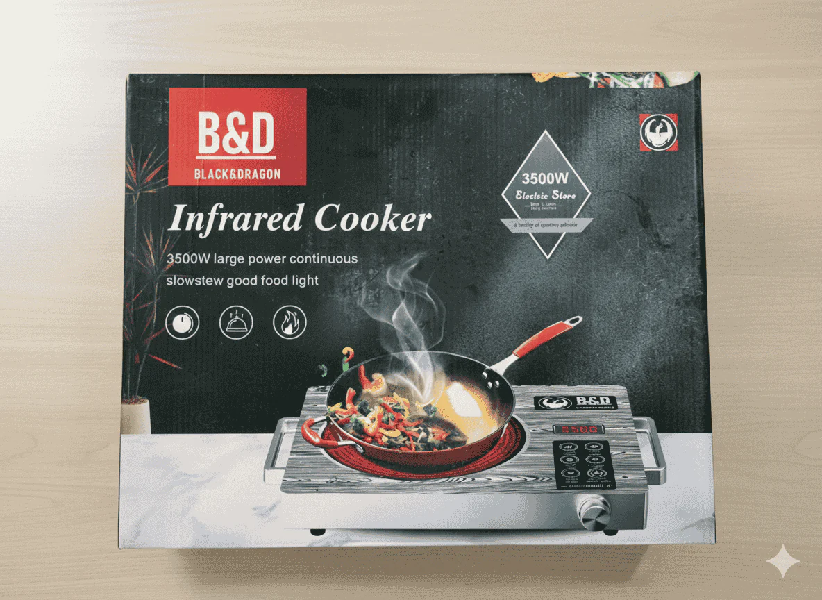 Black & Dragon 3500W Infrared Hot Plate - Image 3