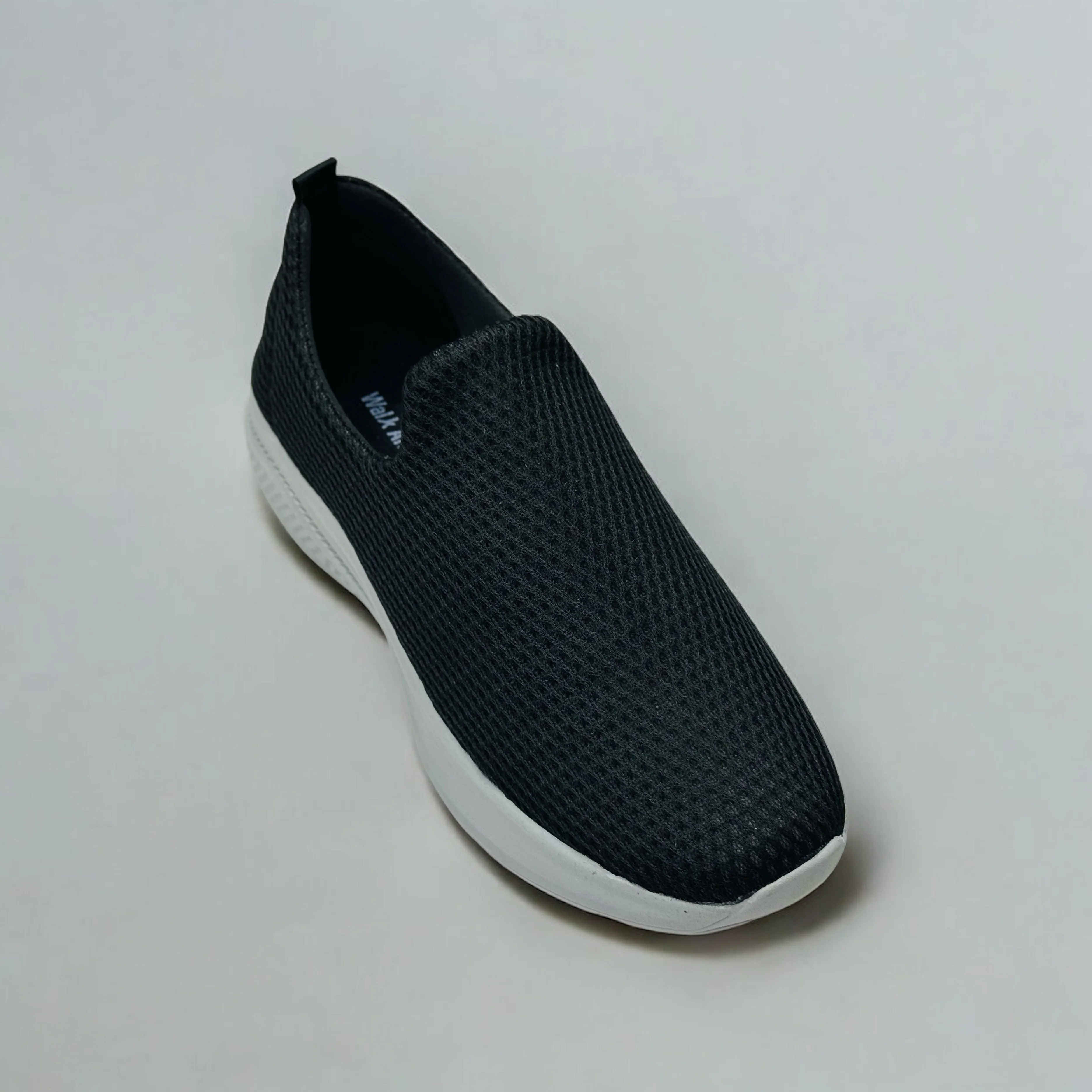 Black Grey Fly Knitted Running Sneakers - Image 2
