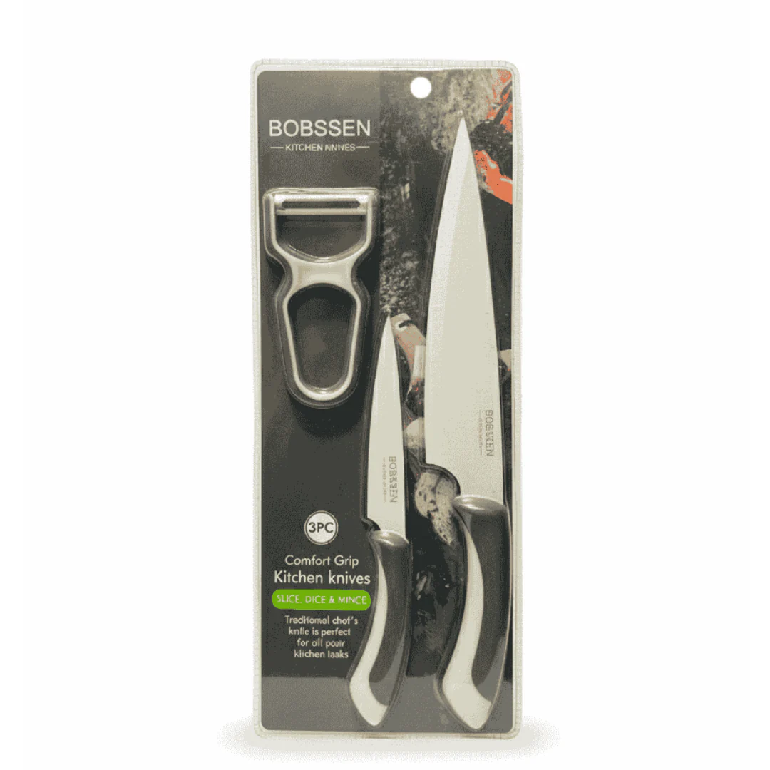 Bobssen 3 Piece Kitchen Knife Set - Best Comfort Grip Edition - Image 3