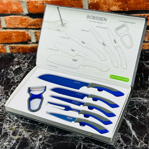 Bobssen 6pcs Kitchen Knife Set With Ceramic Peeler - Image 7