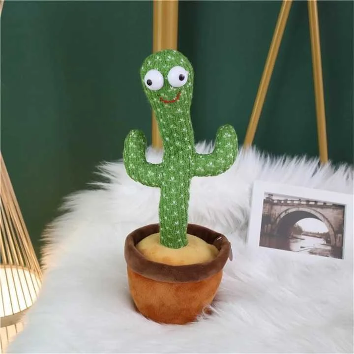 Cactus Plush Toys, Electronic Cactus Plush Music Toy wtih Singing and Dancing - Image 2