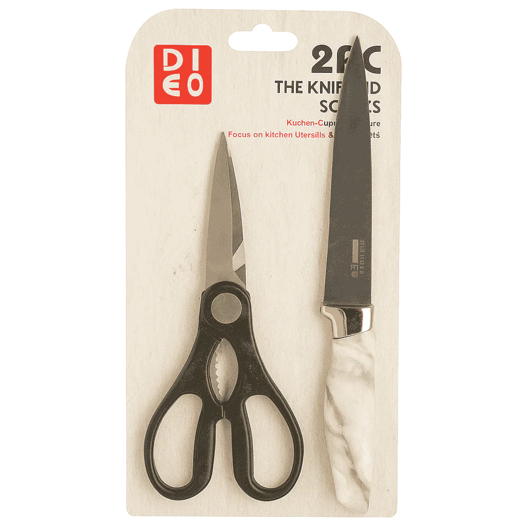 Dieo 2-Piece Marble Coated Kitchen Knife Set