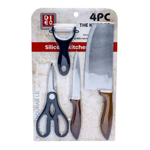 DIEO 4pcs Kitchen Knife Set - Premium Durable & Stainless Steel