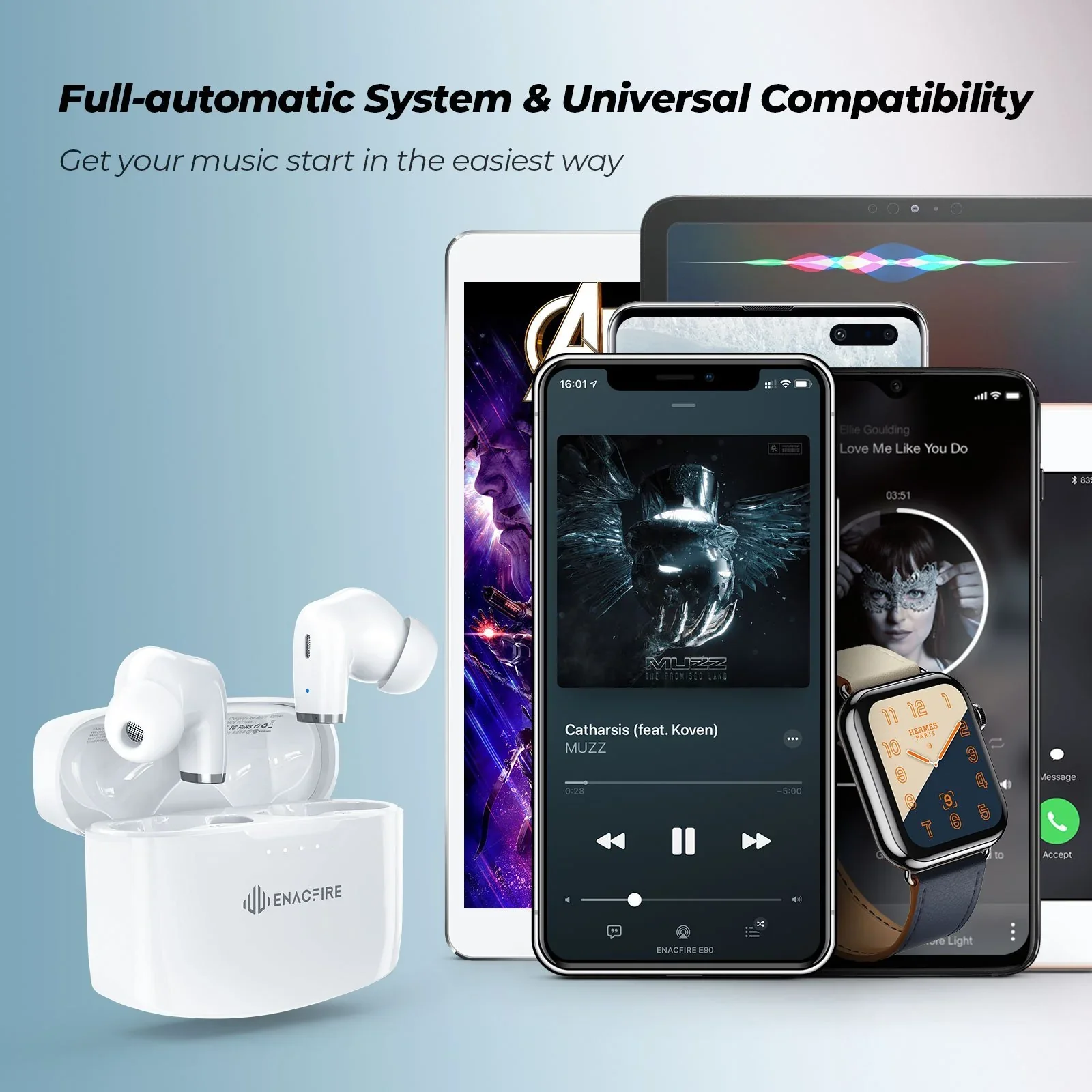 ENACFIRE E90 Wireless Earbuds – True Wireless, Long Battery, IPX8 Waterproof - Image 4