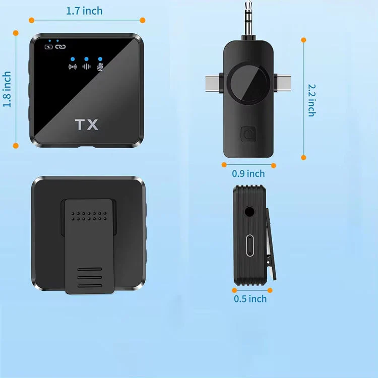 F11-2 3 in 1 Wireless Microphone - For Mobile Phone Video Recording, Vlogging, and for Studio Use - Image 3