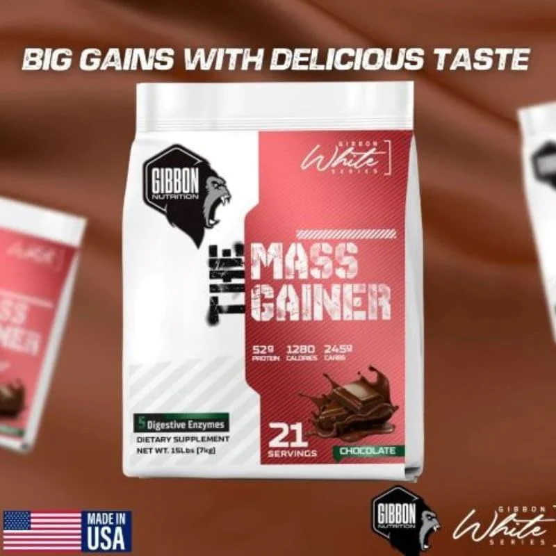 Gibbon Nutrition White Series Mass Gainer 7kg (21 Servings)- Chocolate - Image 3