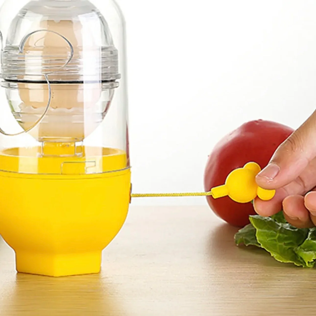 Hand Powered Egg Maker Inside Mixer Kitchen Cooking Gadget Portable Egg Cooker Tool Egg Scrambler Shaker - Image 3