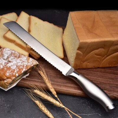 Home Belle 8 Inch Stainless Steel Bread Knife - Image 5
