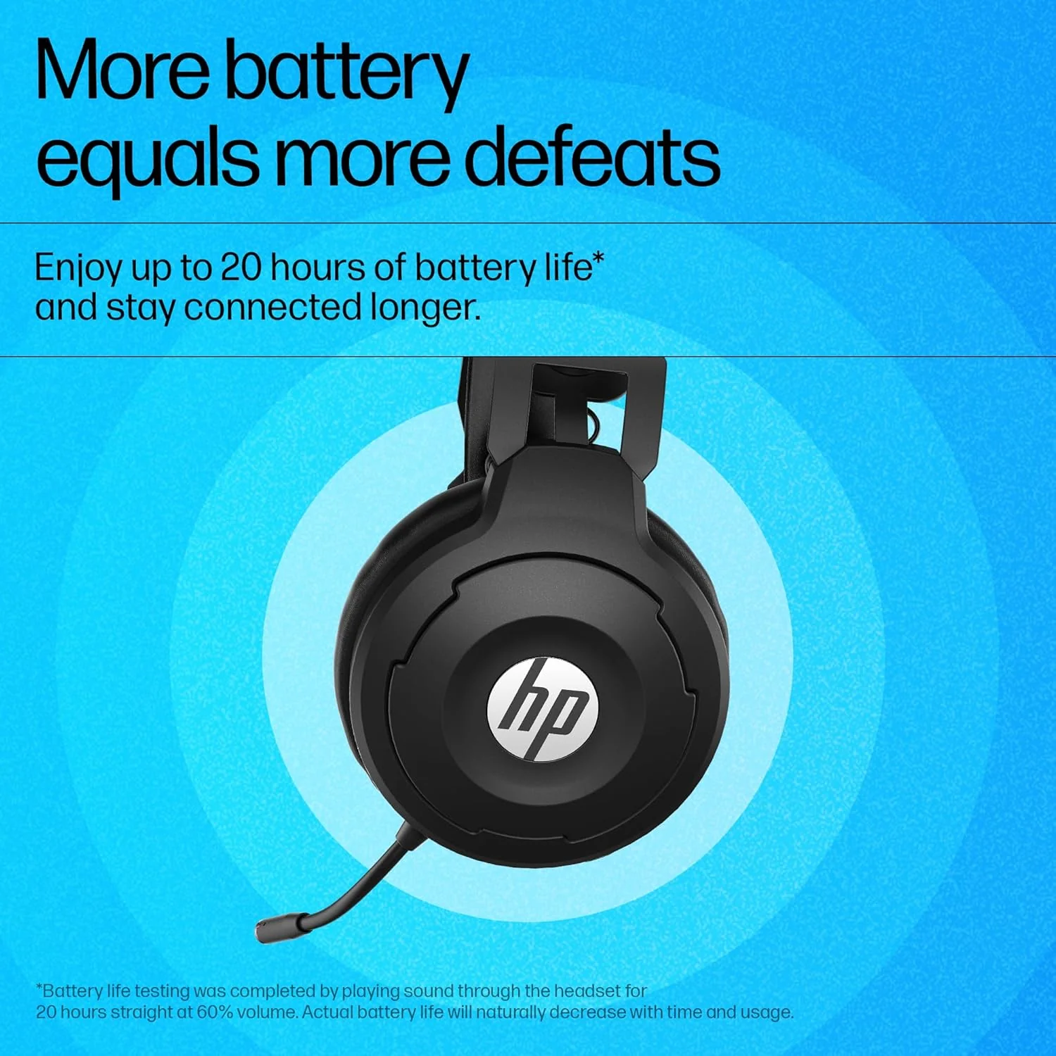 HP X1000 Wireless USB Over Ear Gaming Headphones with 7.1 Surround Sound with Mic/ 50 mm Drivers (Form Expired) - Image 4