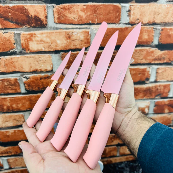 Huachuzu Kitchen Knife Set Wheat Stalk Six-piece Cartoon Knife - Image 4