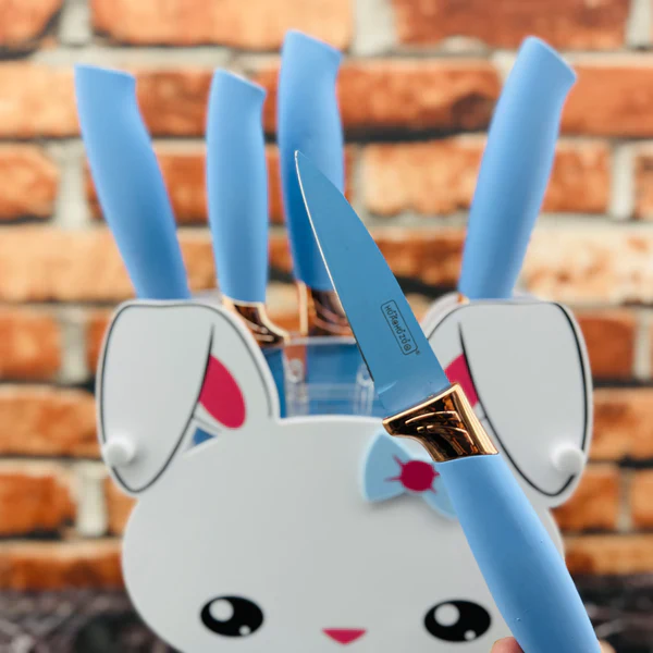 Huachuzu Kitchen Knife Set Wheat Stalk Six-piece Cartoon Knife - Image 5