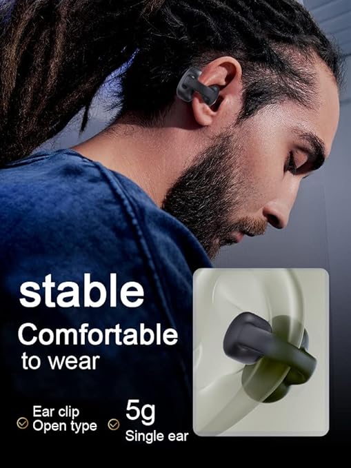 i113 Wireless Ear Clip Bone Conduction Headphones Fones - Bluetooth 5.3 Ear Clip On Ear Earring Sports Earphones Earbud Hooks - Image 5