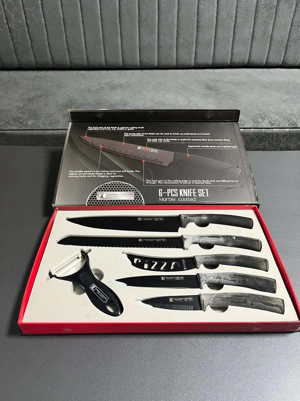 Imperial Collection 6-Pcs Marble Coated Knife Set (IM-SHN5-STN) - Image 2