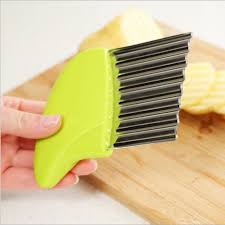 Imported Stainless Steel Crinkle Potato Cutter – Wavy Vegetable Slicer - Image 3