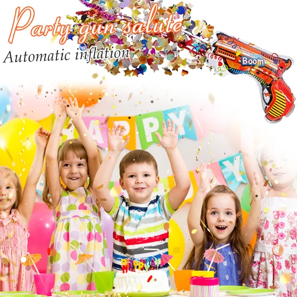 Inflatable Fireworks Pistol Confetti Boom - Birthday Party Cheer Props (5 Pcs) - Image 4