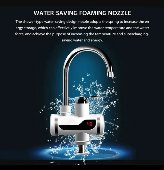 Instant Hot Water Tap Electric Geyser for Bathroom or Kitchen Basin - Image 2