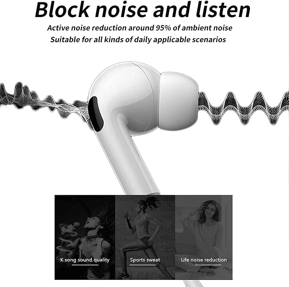 iPhone Bluetooth Handsfree with Lightening Connector (Built-in Microphone & Volume Control) in-Ear Stereo Headphones - Image 6