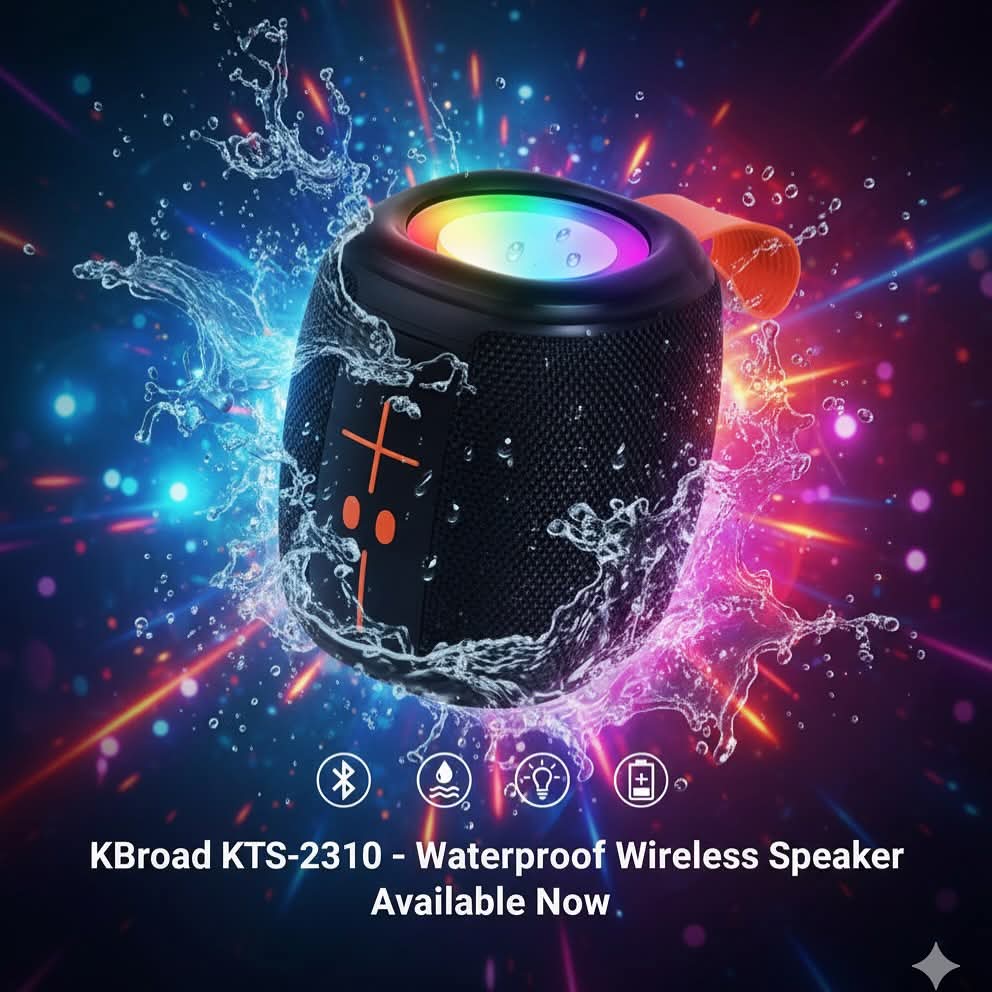KBroad Waterproof Portable Bluetooth Speaker with RGB Lights - KTS-2310 - Image 4