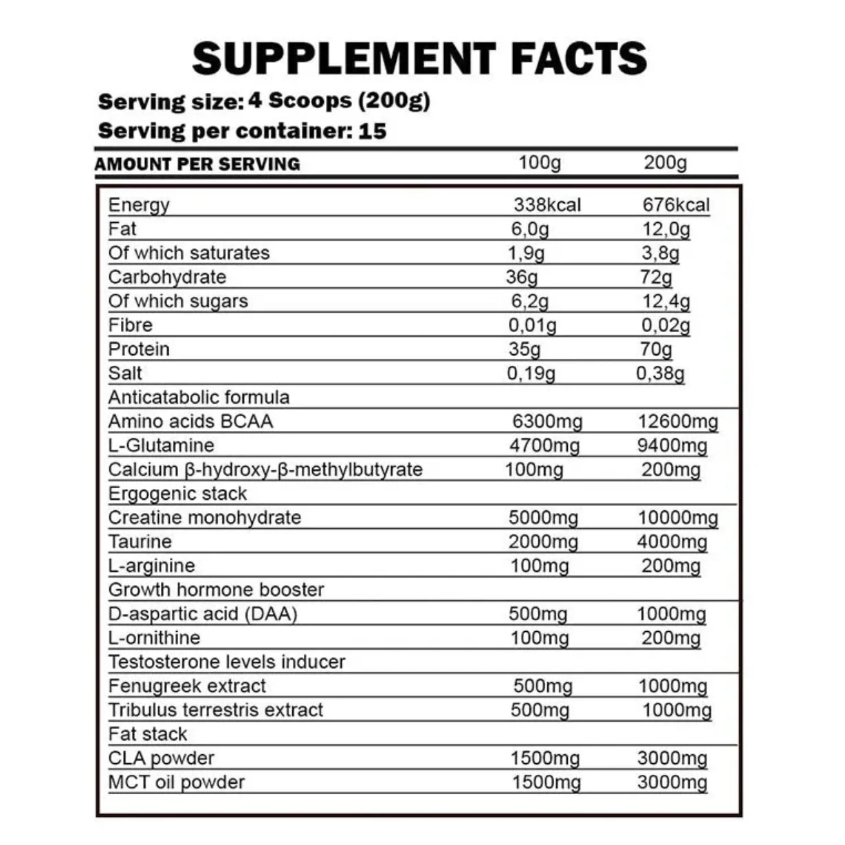 Kevin Levrone Gold Lean Mass 6Kg - Image 3