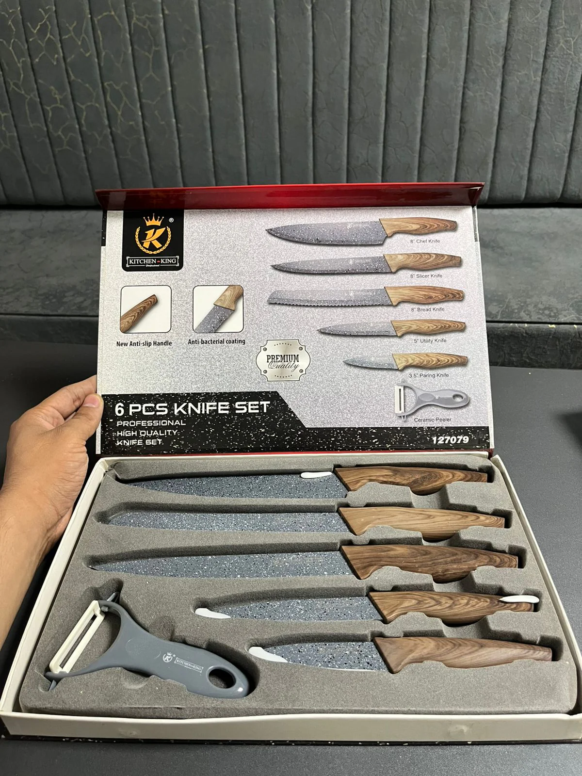 Kitchen King 6-Piece Kitchen Knife Set - 127079 (Wooden Handle)