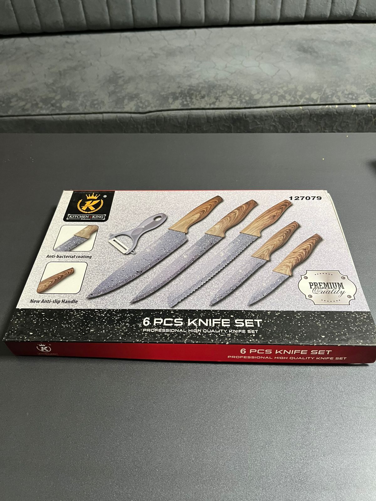 Kitchen King 6-Piece Kitchen Knife Set - 127079 (Wooden Handle) - Image 2