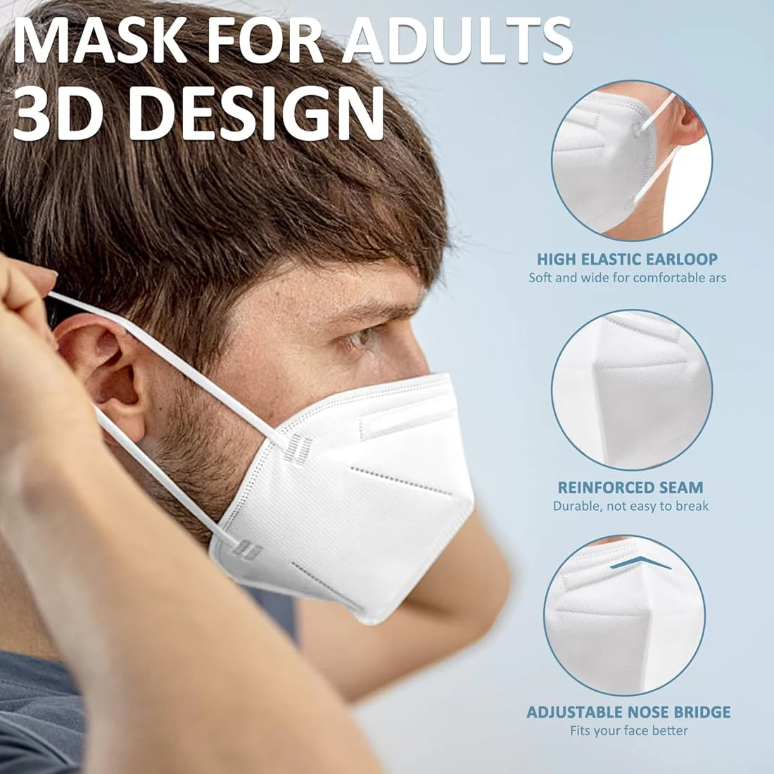 KN95 Face Mask with 5 Protective Layers - 20 Piece Bundle - Image 3