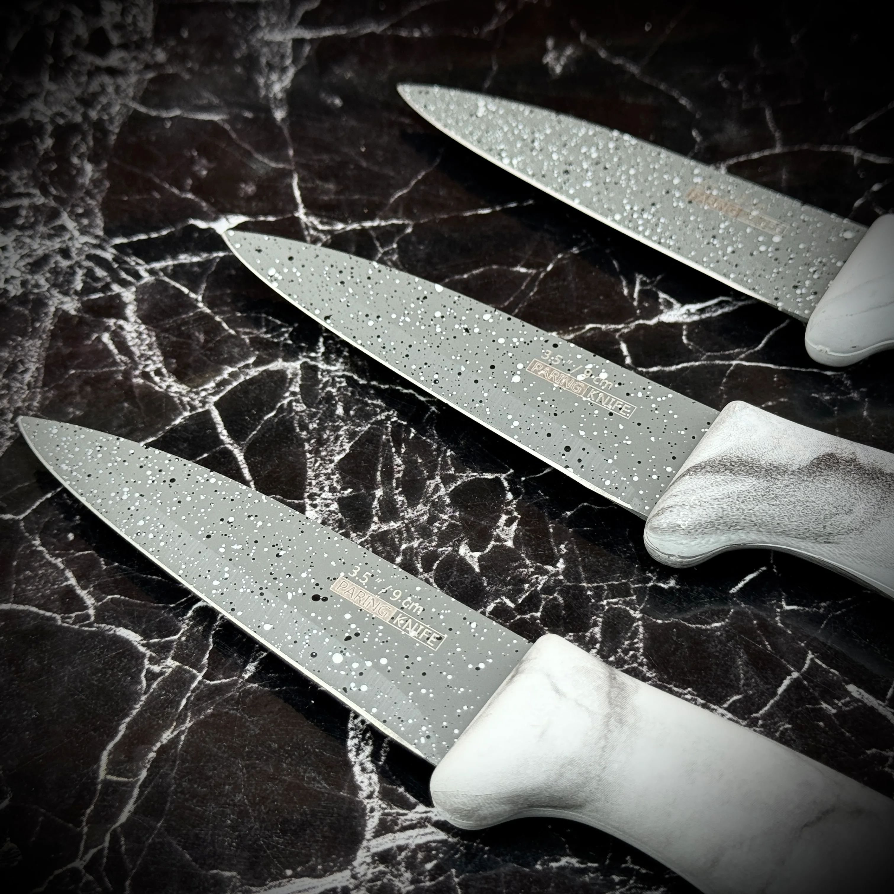 DIEO Marble Kitchen Knife Set - Pack of 3 - Image 3