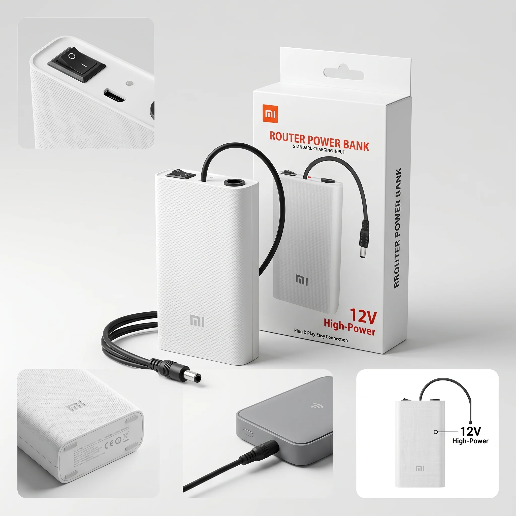 Mi Router Power Bank 12V – Uninterrupted Power Backup for WiFi Routers - Image 3