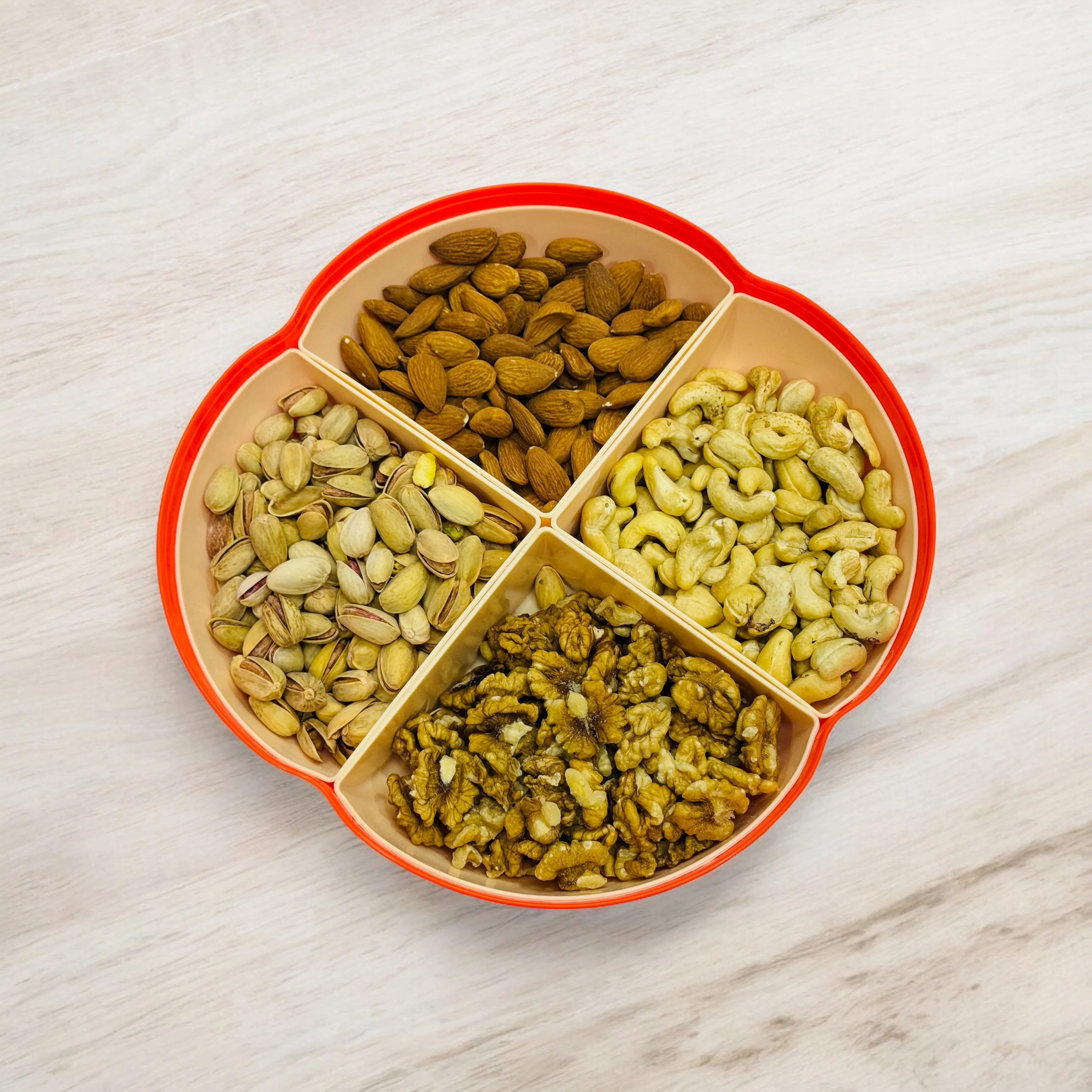 Multifunctional Dried Fruit Plate Serving Tray Food Storage Box Nuts Plate Platter - Image 12