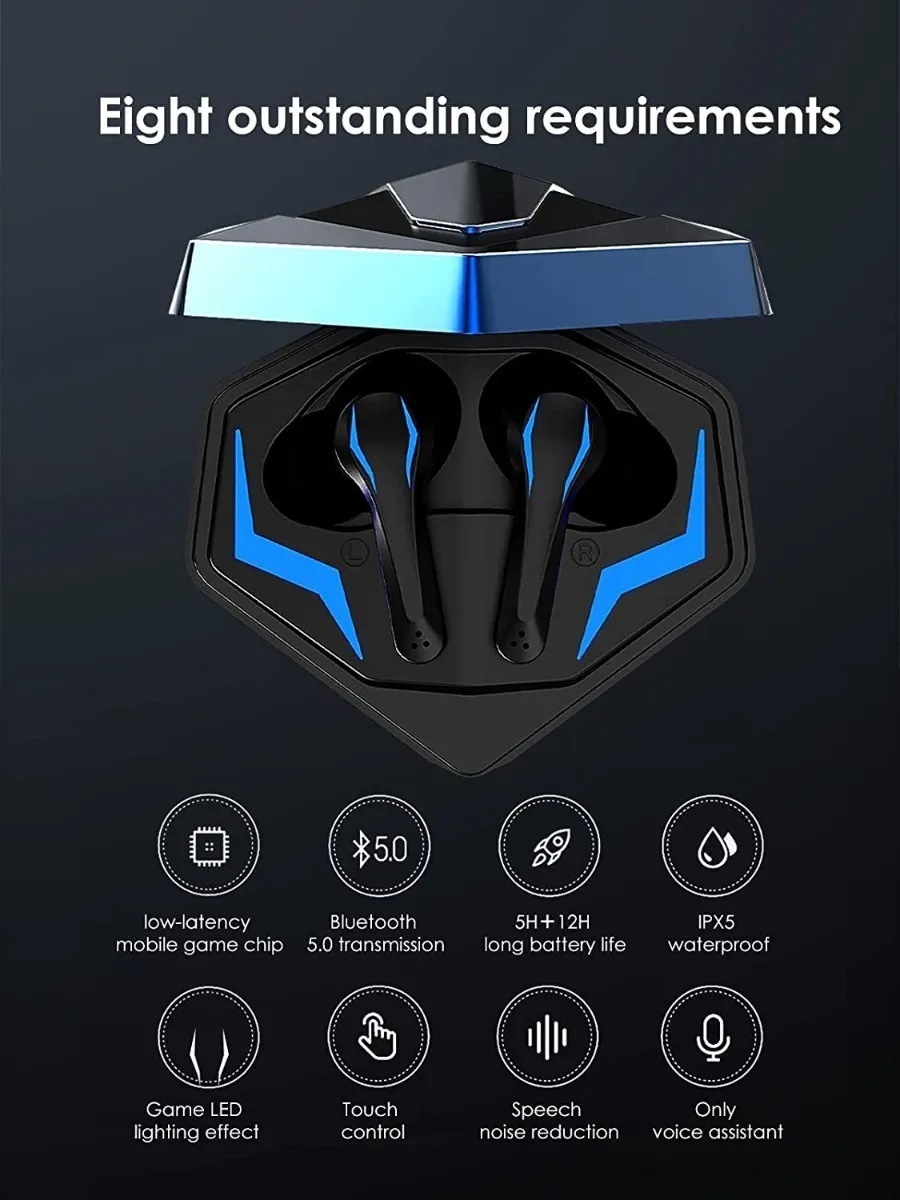 Occiam MD012 Gamer Wireless Bluetooth Earbuds - True Wireless, Deep Bass, Long Battery Life - Image 6