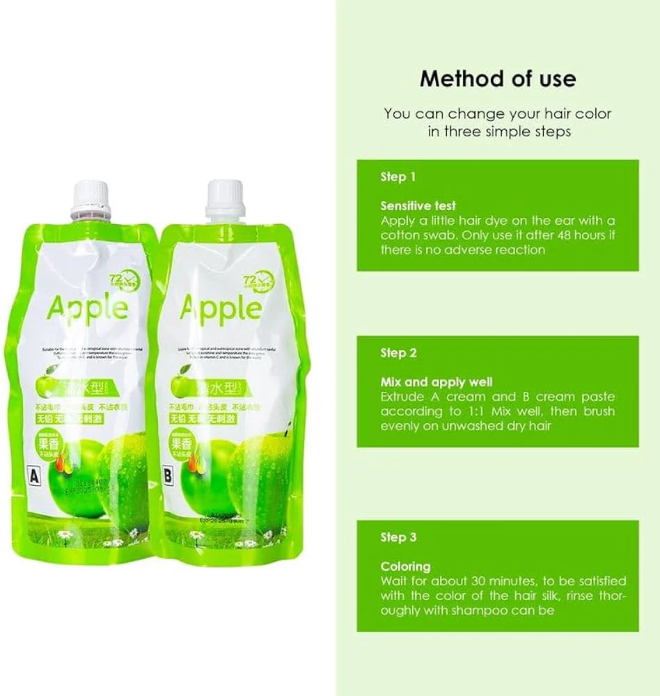 Original Apple Hair Color 96 | Ammonia-Free (2x 500ml) - Image 2
