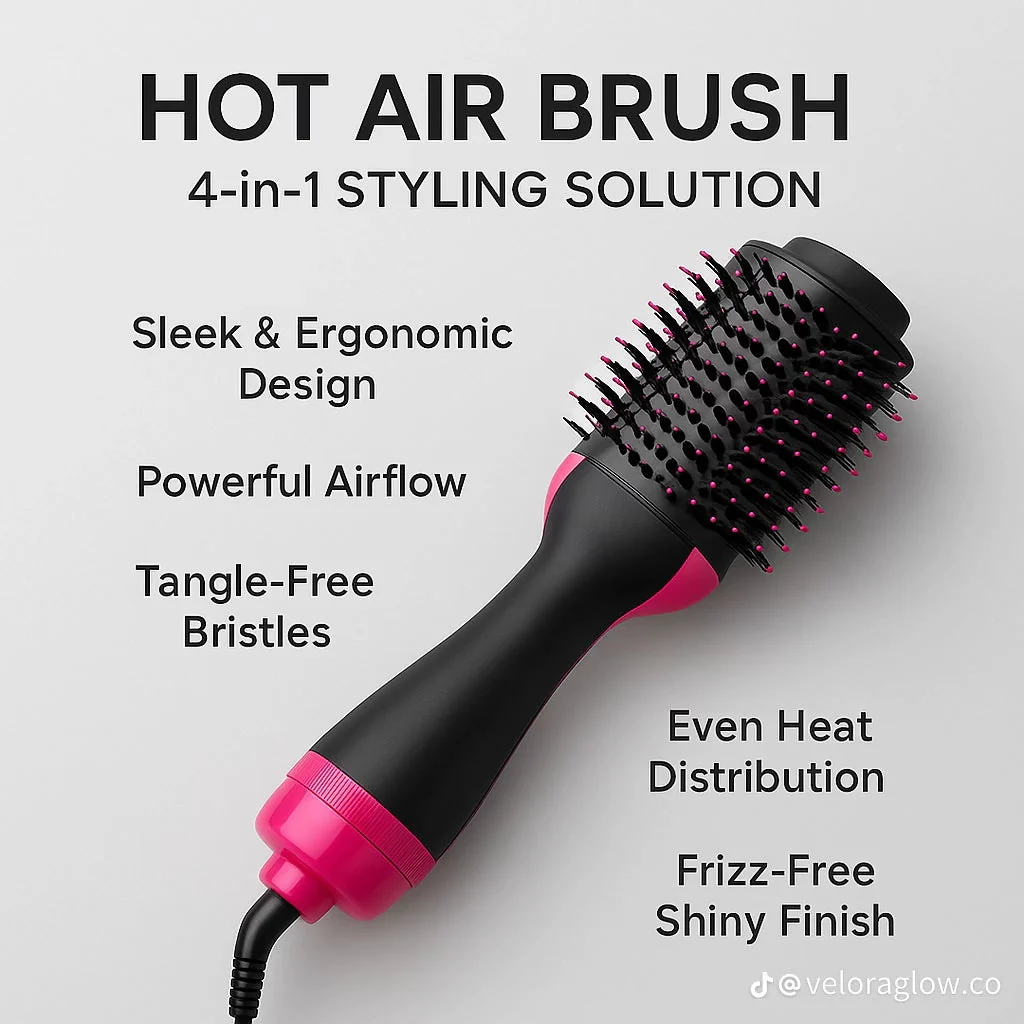 One Step Hair Dryer And Styler - Hot Air Brush - Image 7