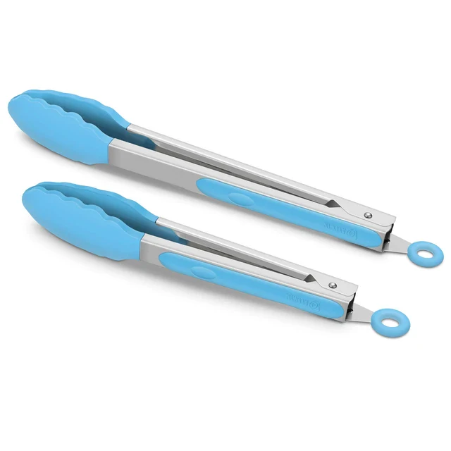 Silicone Food & Kitchen Tongs - 3 Pieces Set - Image 3