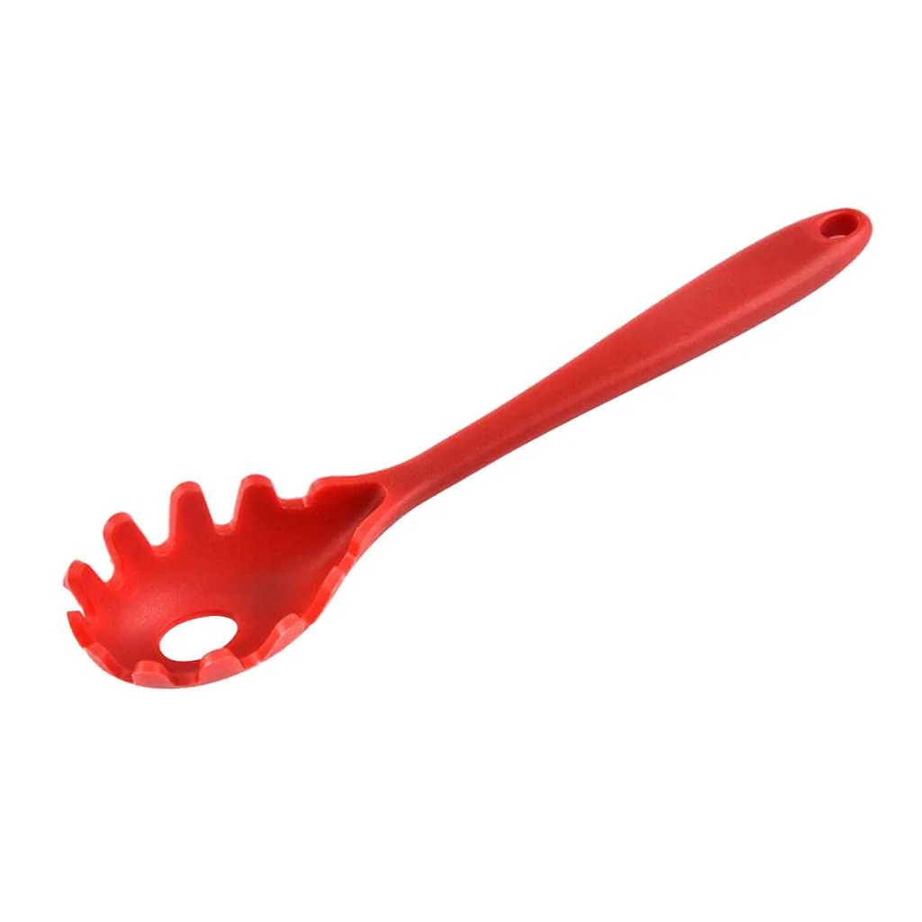 Silicone Pasta, Noodle and Spaghetti Spoon (Fork, and Server Tongs)