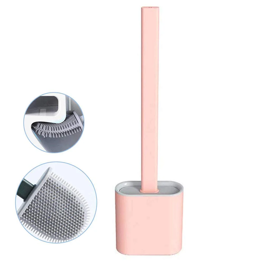 Silicone Toilet Cleaner Brush With Holder - Image 3