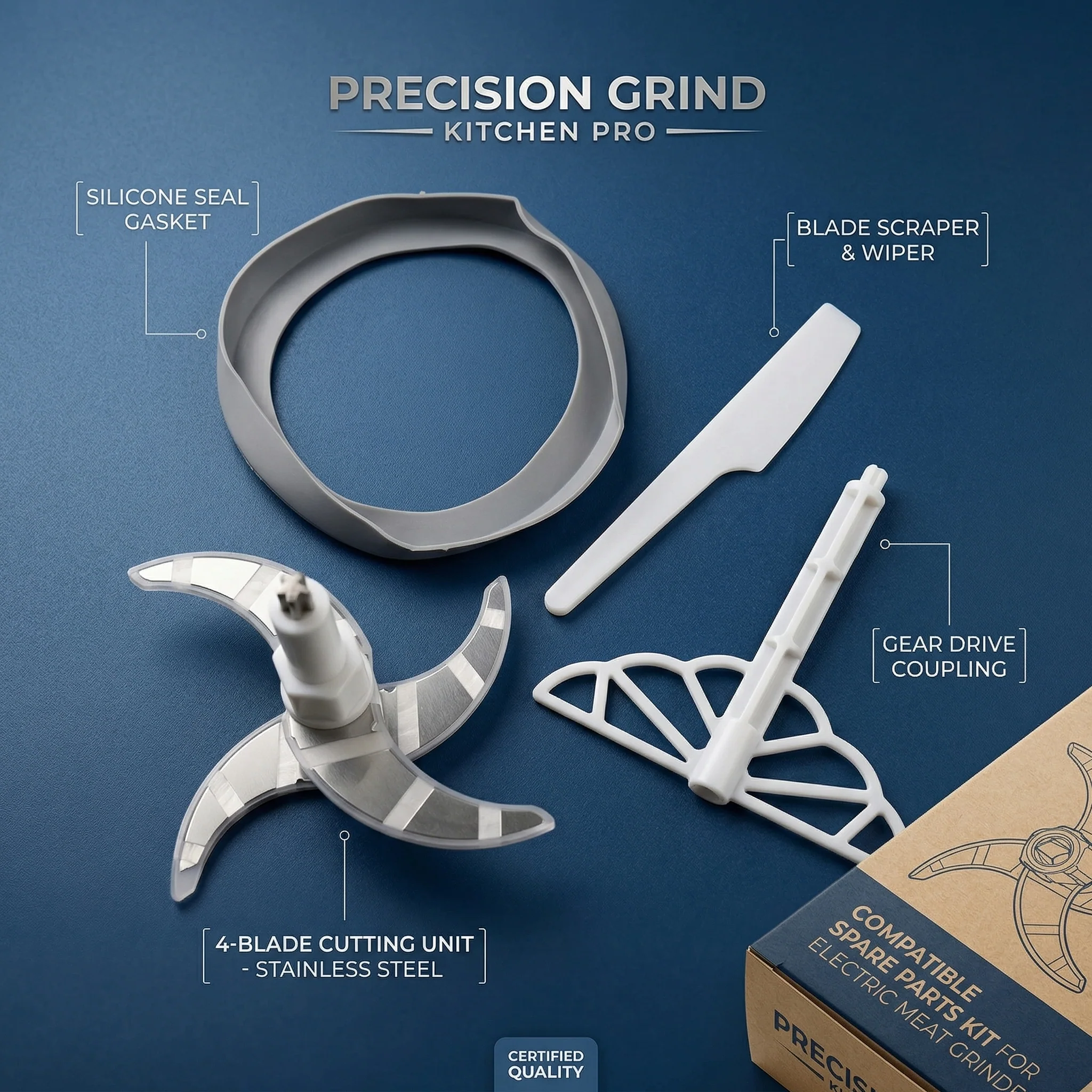 Silver Crest 3L Chopper | Electric Meat Grinder white Motor - Image 3
