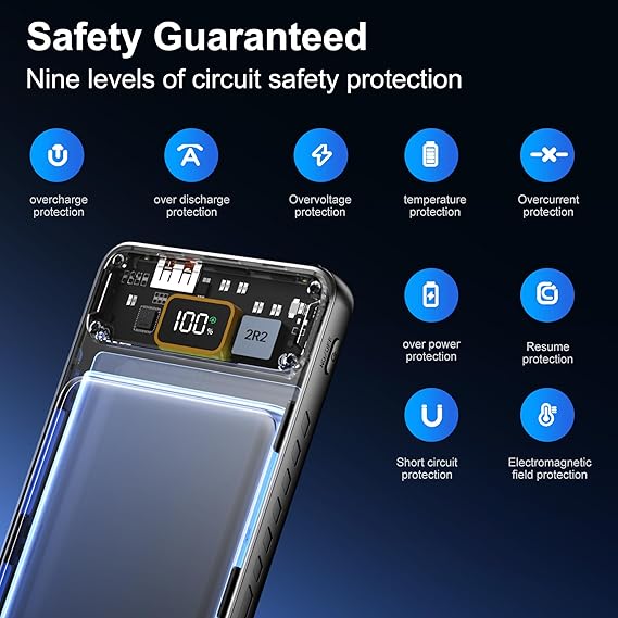 Smart Display Power Bank 10000mAh 100W Fast Charging - Image 4