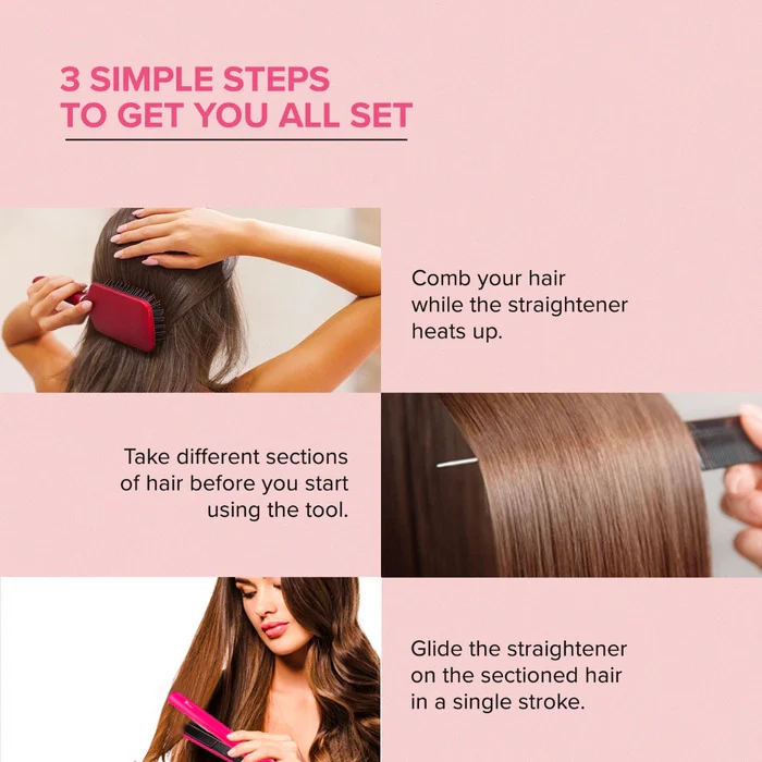 Syska Super Glam Hair Straightener with Ceramic Plates, Heat Balance Technology and Overheat Protection - Image 4