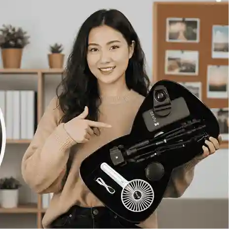 Vurse Portable Content Creator Kit - Tripod, Fan, Power Bank & Mini Speaker